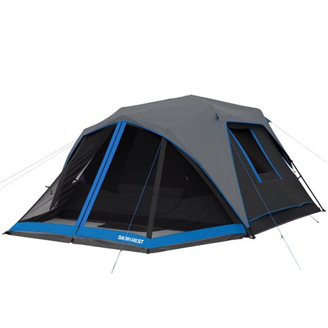 Ozark Trail 6 Person Instant Dark Rest Cabin Tent With Led Lighted Poles W Bag Camping Tents