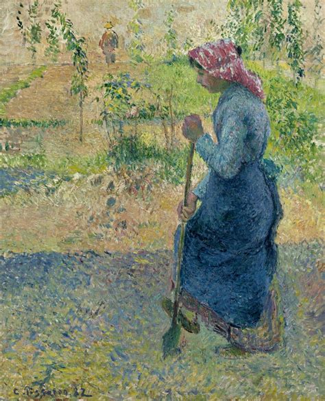 Peasant Woman Digging Camille Pissarro Camille Pissarro