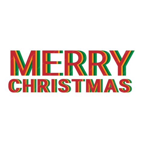 Merry Christmas Text Art Png