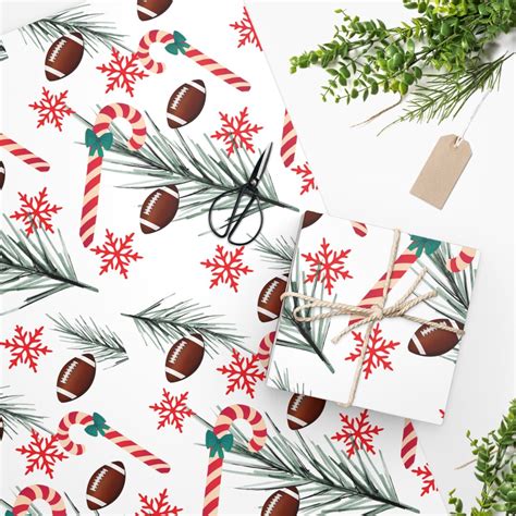 Football Christmas Wrapping Paper Football Christmas Xmas - Etsy