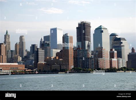 New York City skyline harbour and financial district Stock Photo - Alamy