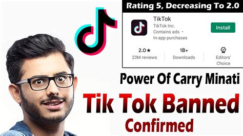 Why Tik Tok Banned Once Again In India Carryminati Wins Youtube Vs