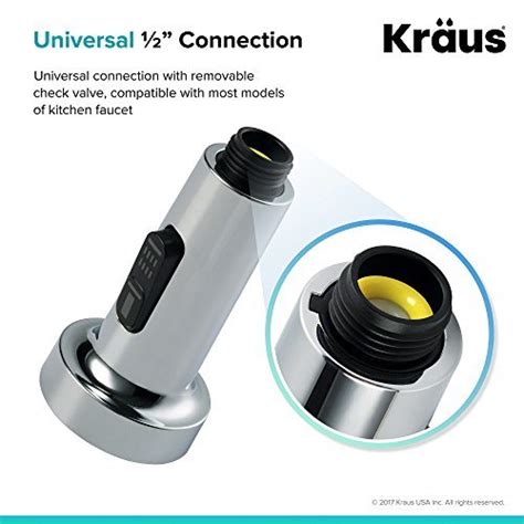 Kraus Dual Function Pull Out Spray Head For Kitchen Bathroom Faucet