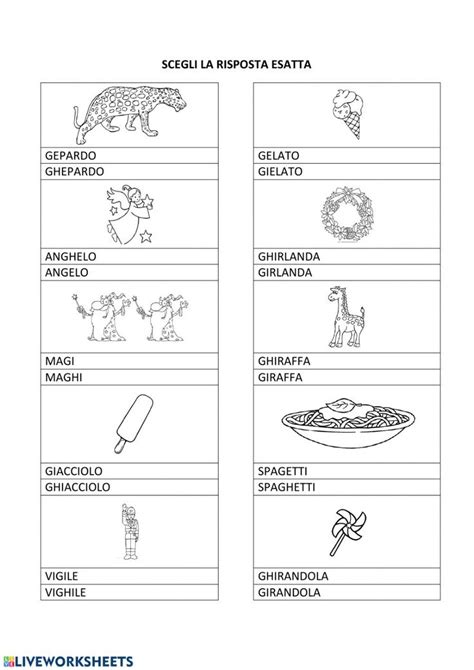 Chi Che Ci Ce Ghi Ghe Gi Ge Worksheet In 2022 Worksheets 1st Grade