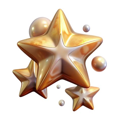 A Luxurious 3D Golden Star Isolated On White Premium AI Generated Image