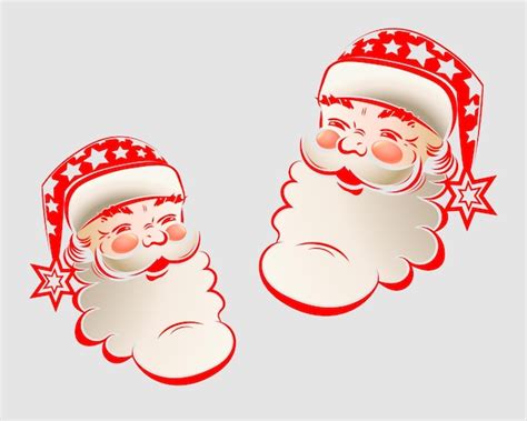 Premium Vector | Silhouette of the head santa claus