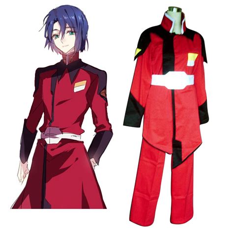 Deluxe Gundam Seed Zaft Army Red Men Military Uniform Cosplay Costumes