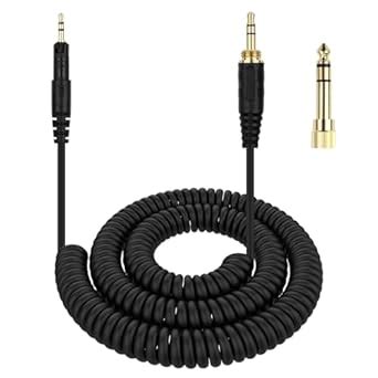 Toxaoii Ath M X Coiled Audio Cable Mm Mm With Mm Adapter