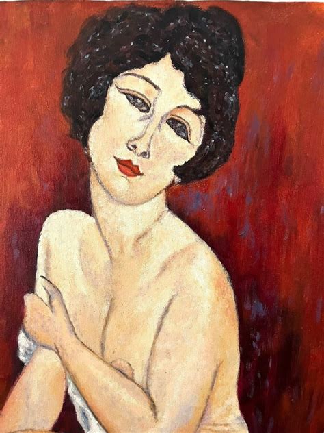 Naked Woman After Modigliani Oil On Canvas Nude Female After Etsy