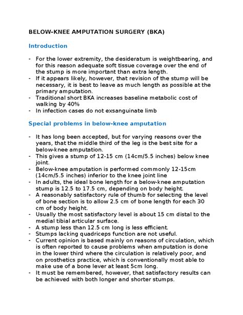 Below Knee Amputation Ortho Below Knee Amputation Surgery Bka