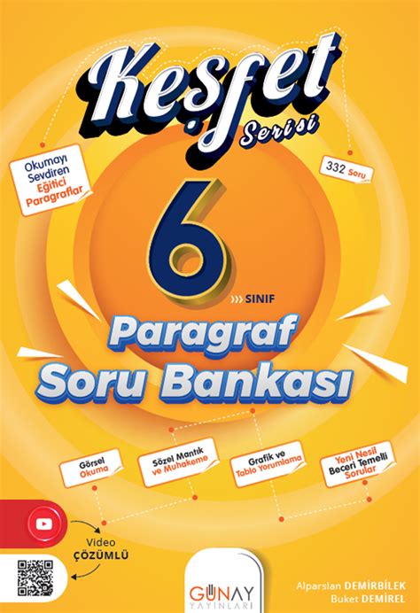 Günay Yayınları 6 Sınıf Keşfet Serisi Paragraf Soru Bankası