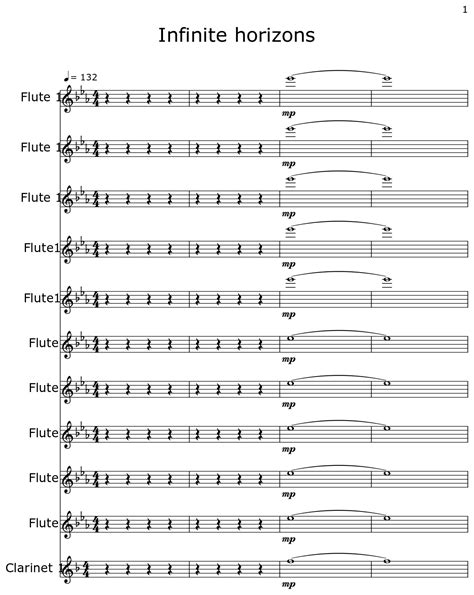 Infinite Horizons Sheet Music For Flute Clarinet Bass Clarinet