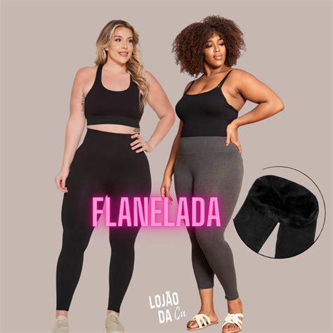 Legging Plus Size Peluciada Flanelada G G G Shopee Brasil