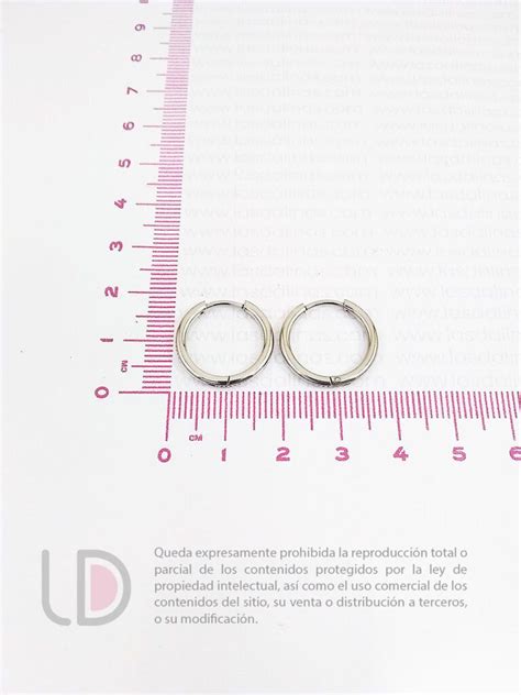 Par de Aros Argollas de Acero Quirúrgico 18mm B Las Dalinas Insumos