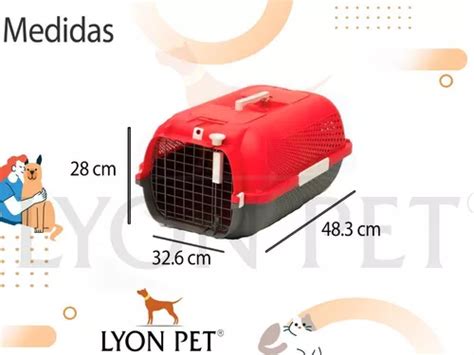 Jaula Transportadora Carrier N Para Perros Y Gatos Avion Color Rojo