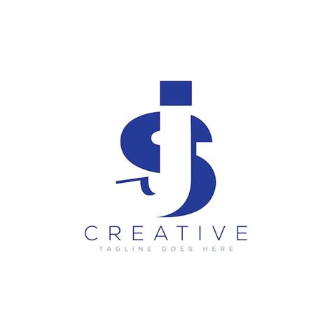 Premium Vector Modern Minimalist Sj Logo Design Template Vector
