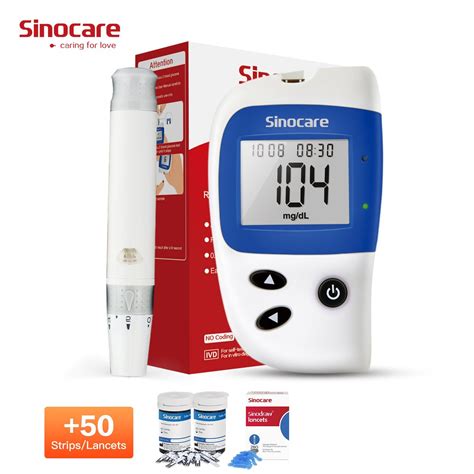 Sinocare Glucometer Strips Blood Glucose Meter Test Strips Diabetic