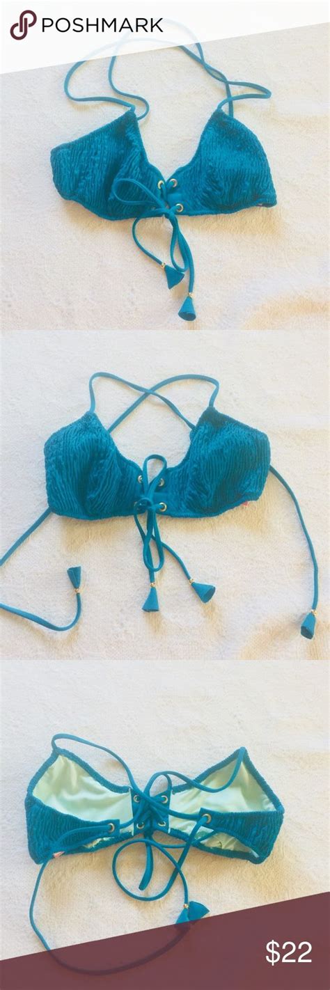 Turquoise Bikini Top M Victoria S Secret Swimwear