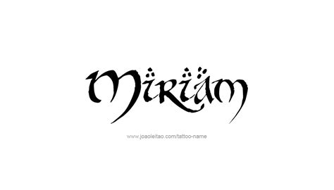 Miriam Name Tattoo Designs
