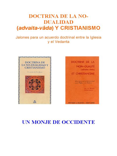 PDF Un Monje De Occidente Doctrina De No Dualidad Y Cristianismo