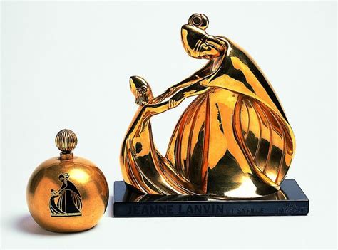 Iribe Rateau Perfume Flacon And Sculpture Of Lanvin Logo For Bal