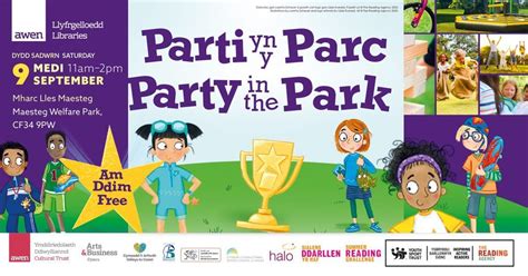 Sialens Ddarllen Yr Haf 2023 Parti Yn Y Parc Summer Reading