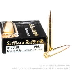 Rounds Of Bulk Mm Mauser Ammo By Sellier Bellot Gr Fmj