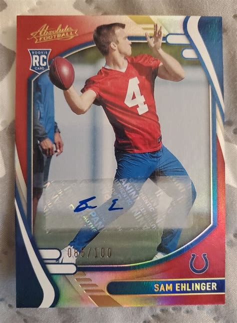 Panini Absolute Sam Ehlinger Rookie Spectrum Auto Autograph