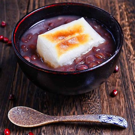 Zenzai Japanese Red Bean Soup With Toasted Mochi Recipe Red Bean