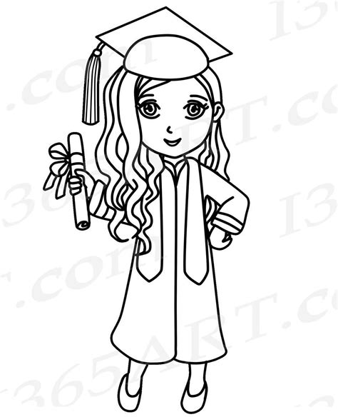 Graduation Clipart, Graduation Clip Art, Graduation Girls, Planner ...