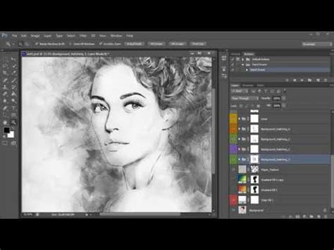 Hand Drawn Photoshop Action Tutorial Youtube