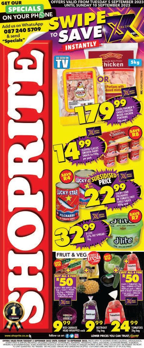 Shoprite Gauteng Mpumalanga North West Limpopo Xtra Savings 5