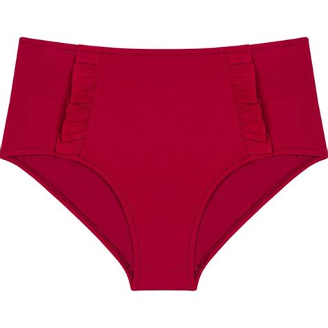 Penti Bordo Basic Yüksek Bel Ruffle Bikini Altı Fiyatı