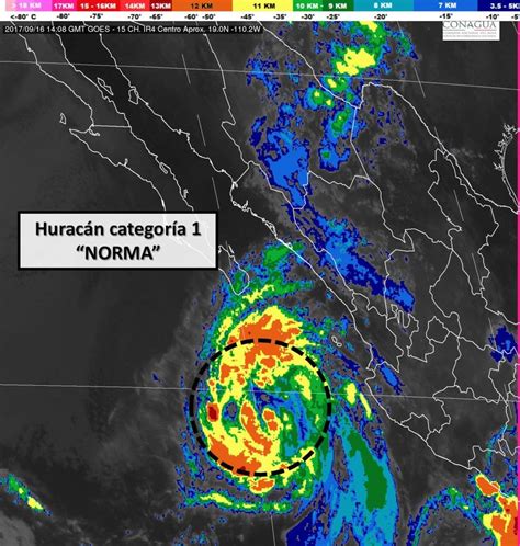 Huracán Norma Categoría 1 Se Mantiene Estacionario Rumbo A Baja