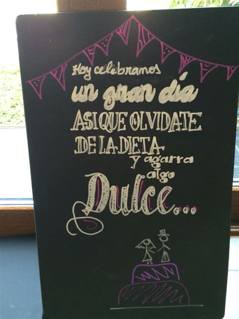 Cartel Para La Mesa Dulce Pizarrón Y Tiza Líquida Candy Bar Para