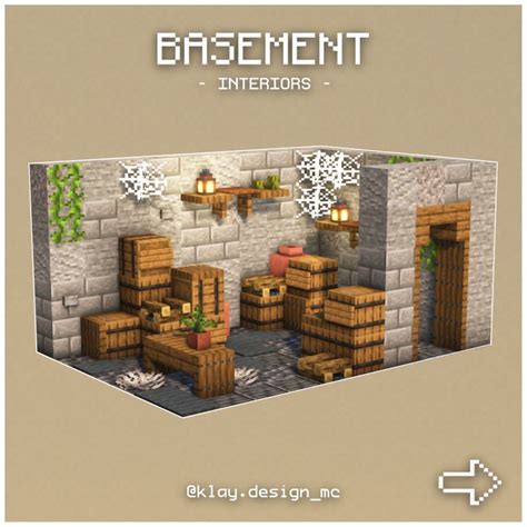 Klaydesign Minecraft Builder On Instagram Basement Interior Ciao