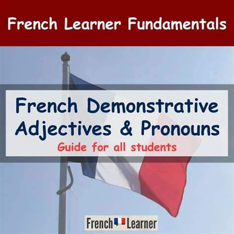 French Demonstrative Adjectives And Pronouns Frenchlearner