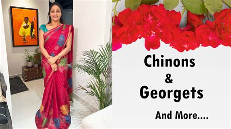 Chinons Georgets And More Gayathrifashions Chinnonsarees