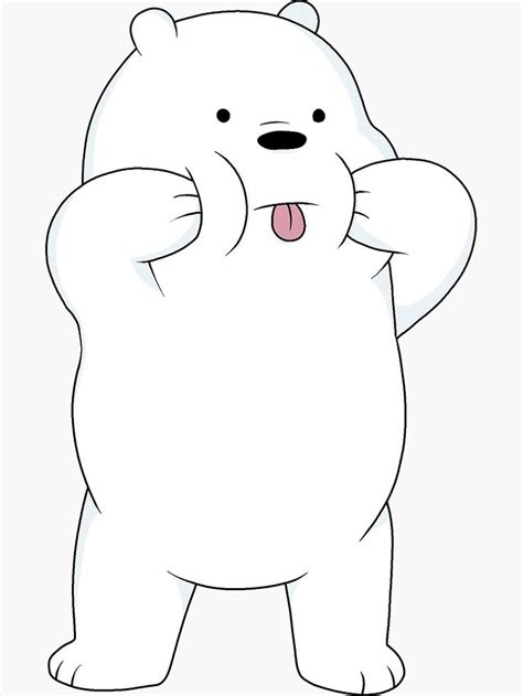 We Bare Bears Ice Bear Sticker By Valentinahramov We Bare Bears