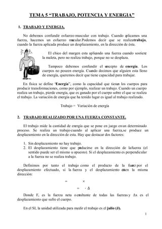 Trabajo Potencia Y Energia Pdf