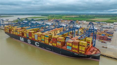 World S Largest Container Ship Leaves Felixstowe After First UK Visit