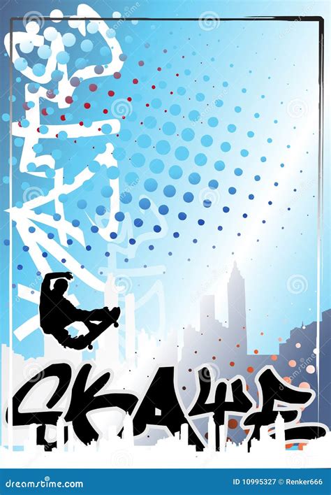 Graffiti Skateboard Color Poster Background 2 Cartoon Vector ...