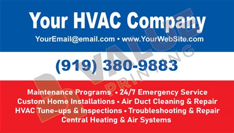 Hvac Business Card Magnet Value Printing