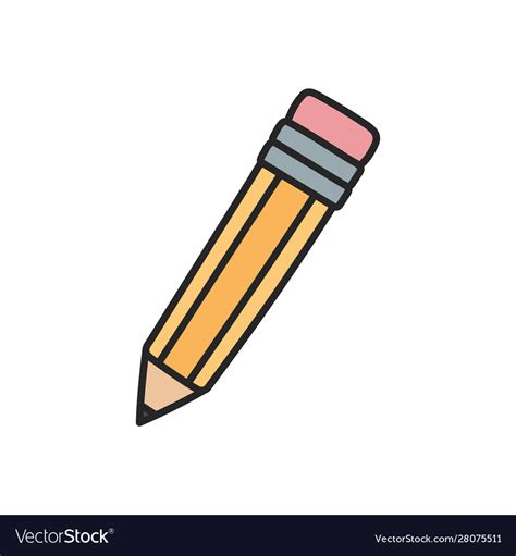 Isolated Pencil Tool Design Royalty Free Vector Image