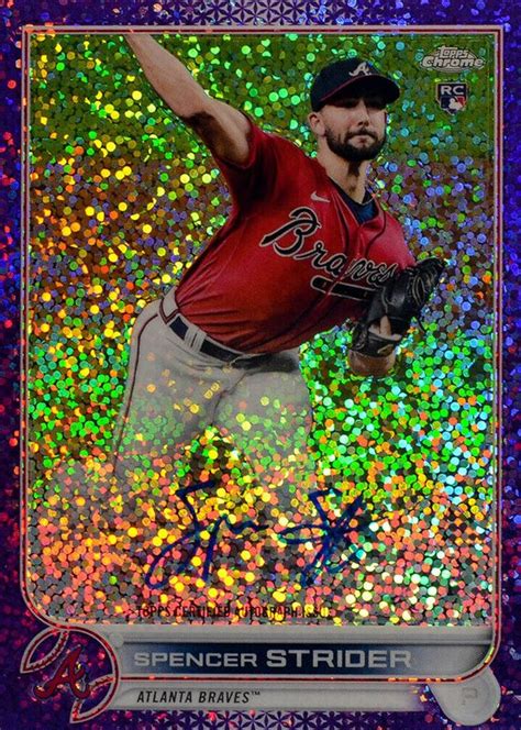 Spencer Strider 2022 Topps Chrome RA SS Rookie Auto Purple Refractor