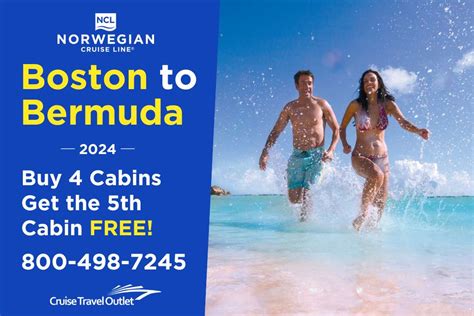 Norwegian Buy 4 Cabins On A 2024 Boston To Bermuda Cruise And Get One