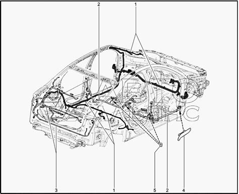 885011 Жгуты проводов салона Lada Vesta Чертеж № 216 список деталей