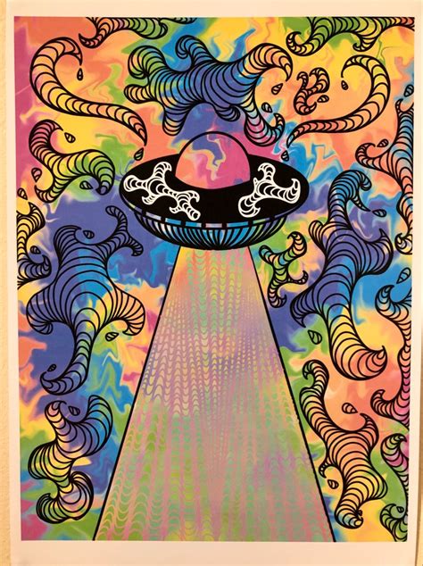 Pyschedelic Ufo Zentangle Digital Print Trippy Drawing Trippy Doodle