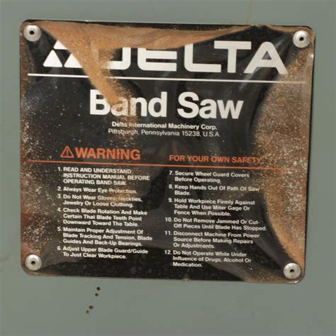 Delta Band Saw With Stand Ebth