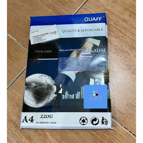 Quaff Matte Calling Card Paper Gsm Gsm A Size Sheets Per Pack